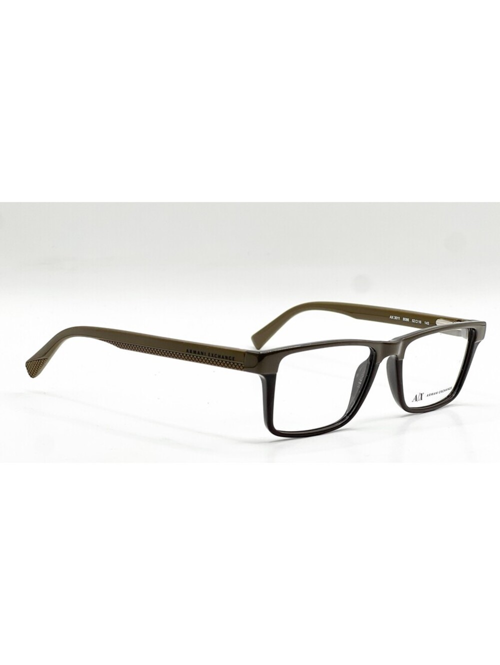Armani Exchange AX 3011 8086 Phantom Capers Rectangle Eyeglass Frames 52-16-145 - Picture 4 of 5